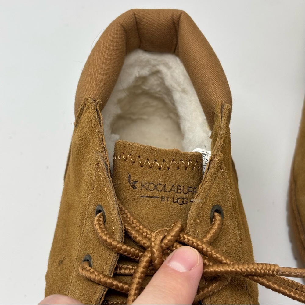 Koolaburra by UGG Advay Chestnut Lace Up Fur Boots Size 10 - Picture 9 of 12